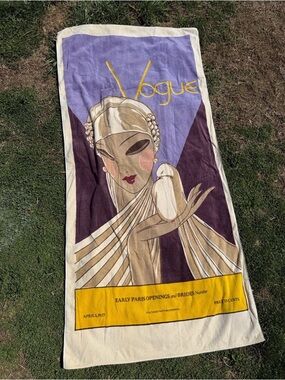 vintage VOGUE beach towel by Martex Label